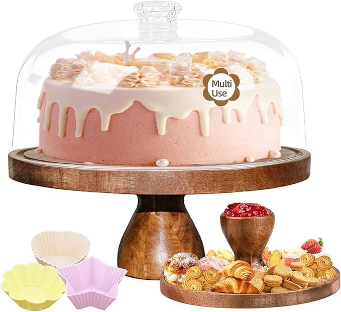 Libbey Selene Glass Cake Stand